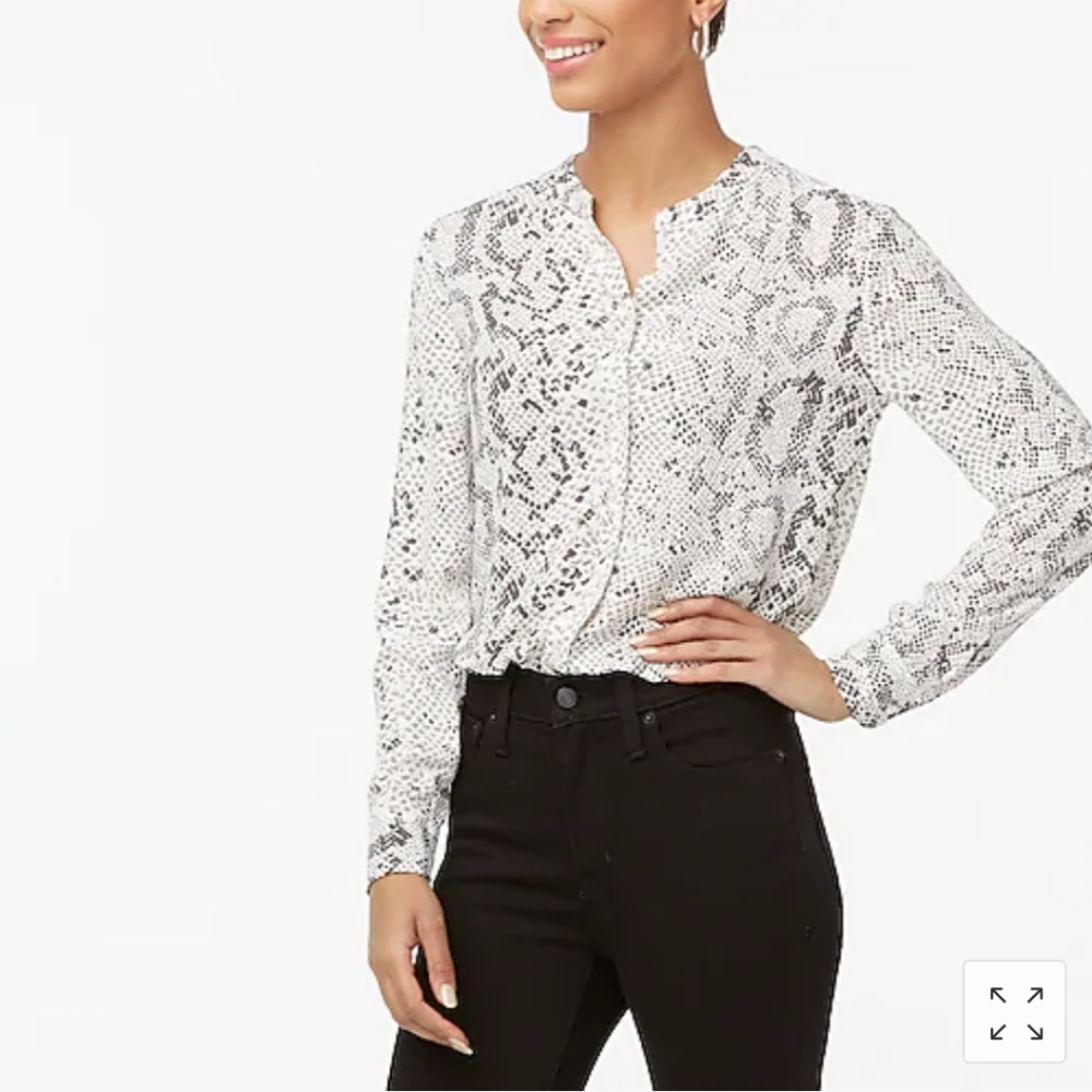 NEW Snakeskin button-up top